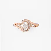 Dainty Oval Halo Ring