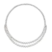 Famille Collection Two Row Diamond Necklace