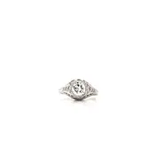 ART DECO 0.75 CARAT DIAMOND AND PLATINUM FILIGREE RING