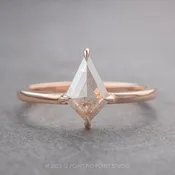 1.01 Carat Icy Orange Salt and Pepper Kite Diamond Engagement Ring, Jane Setting, 14k Rose Gold