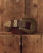 Stetson & THE GREAT. The Big Buckle Belt. -- Cognac With Brass