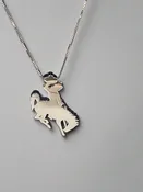 Large Cowboy Necklace Sterling Silver