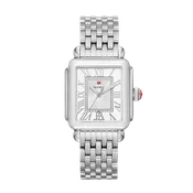 Michele Deco Madison Stainless Diamond Dial Watch