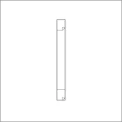 4" Wobbler, Straight Cut, Clear, Adhesive on Both Ends, Made in USA, 4040
