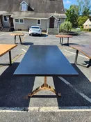 Ash Wood Table Top With True Black Color