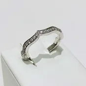 14K “Namaste” Sculpted Stackable Diamond Eternity Band