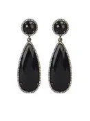 Black onyx drop earring