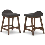 24-Inch Upholstered Counter Stools, Set of 2 — Four Colors