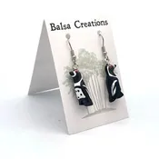 African Penguin Balsa Earrings