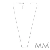 14K White Gold Diamond Bar Necklace – .12ctw Round SI/G-H Diamonds