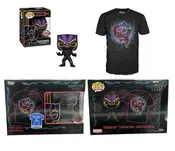 Authentic WAKANDA FOREVER (Black Light) Funko Pop & T-shirt BLACK PANTHER Target Exclusive with (SPECIAL EDITION) Sticker! Size X-LARGE