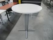 36″ Round High Top Table, White