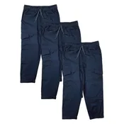 Boy Cargo Jogger Pants for Everyday Wear and School Uniforms 4-16 CG04 Navy 3Pack