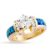 Australian Opal Angel Ring