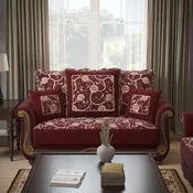 Americana Collection<br> Burgundy Loveseat