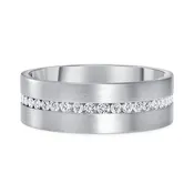 14k Diamond Eternity Men's Band