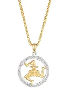 14K Sicilian Trinacria Pendant With Diamonds
