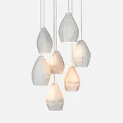 Kawa Porcelain Pendant Light, Cluster of 7