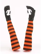 13-inch Orange Stripe Wicked Witch Legs Decoration