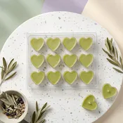 Clear Artisan Candy Box Set 12 Heart Cavities 4" x 13/16" x 5 7/16" 25 pack CNDYH270