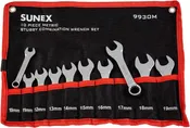 10 PC. METRIC STUBBY FULL POLISH COMBINATION WRENCH SET