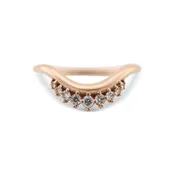 14K Rose Gold 0.16 Ct Graduated Diamond Band