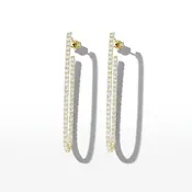 1.00ctw Diamond Elongated Oval Earrings