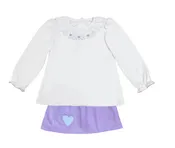 HEART MILEY SKORT SET - ZUCCINI KIDS