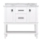 Bosun 36″ Freestanding Single Vanity Cabinet with Reliable Storage & Solid Frame – White