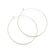 2" Classic Hoop Earrings: Silver
