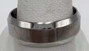 10KW Beveled Edge Wedding Band Size 12 (9.7 g)
