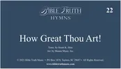 22 – How Great Thou Art – Screen Display – DOWNLOAD