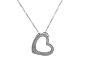.01ct. Diamond Heart Pendant in Sterling Silver