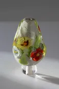 Multicolor Floral Flameworked Glass Bead — Expressive Glass