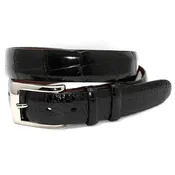 1 3/16" Genuine American Alligator Belt - Black