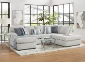Affordable Furniture 4550 Bita Platinum 2-Piece Sectional with Right Chaise