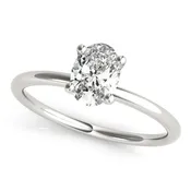 0.25CT Oval Diamond Solitaire Engagement Ring