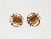 Earrings Two-Tone Stud Large