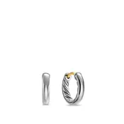 2mm Mercer Huggie Earrings Sil, 3/4 In