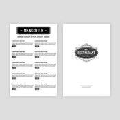 Classic Menu (Black / White)