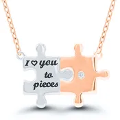 .01ct Diamond Puzzle Necklace