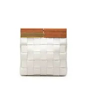 Bottega Veneta Lambskin Maxi Intrecciato The Snap Clutch