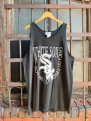 1996 Vintage White Sox Black Mens Tank XXL