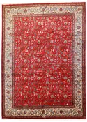 12 x 15 - Tabriz Fine All Over Rectangle - Hand Knotted Rug — 23674
