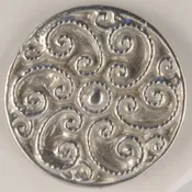 166 L Swirled Fancy Pewter Buttons 1 1/8in. Hand made in the USA