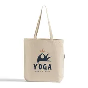 100% Organic Cotton Canvas Grocery Tote Bags W/Gusset - Organic Logo Tote Bags - OR210