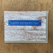 Happy Father's Day Wood Card — Letterpress PDX