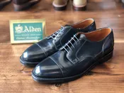 2161 Straight Tip Blucher Black Shell Cordovan — Ealdwine Raleigh