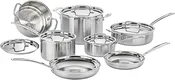Cuisinart 12-Piece MultiClad Pro Triple Ply Stainless Stainless Steel Pots and Pans