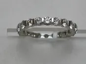 14 Karat White Gold Diamond Full Anniversary Ring in Size 6.5 With 2.00Tw Round F Vs1 Diamonds
